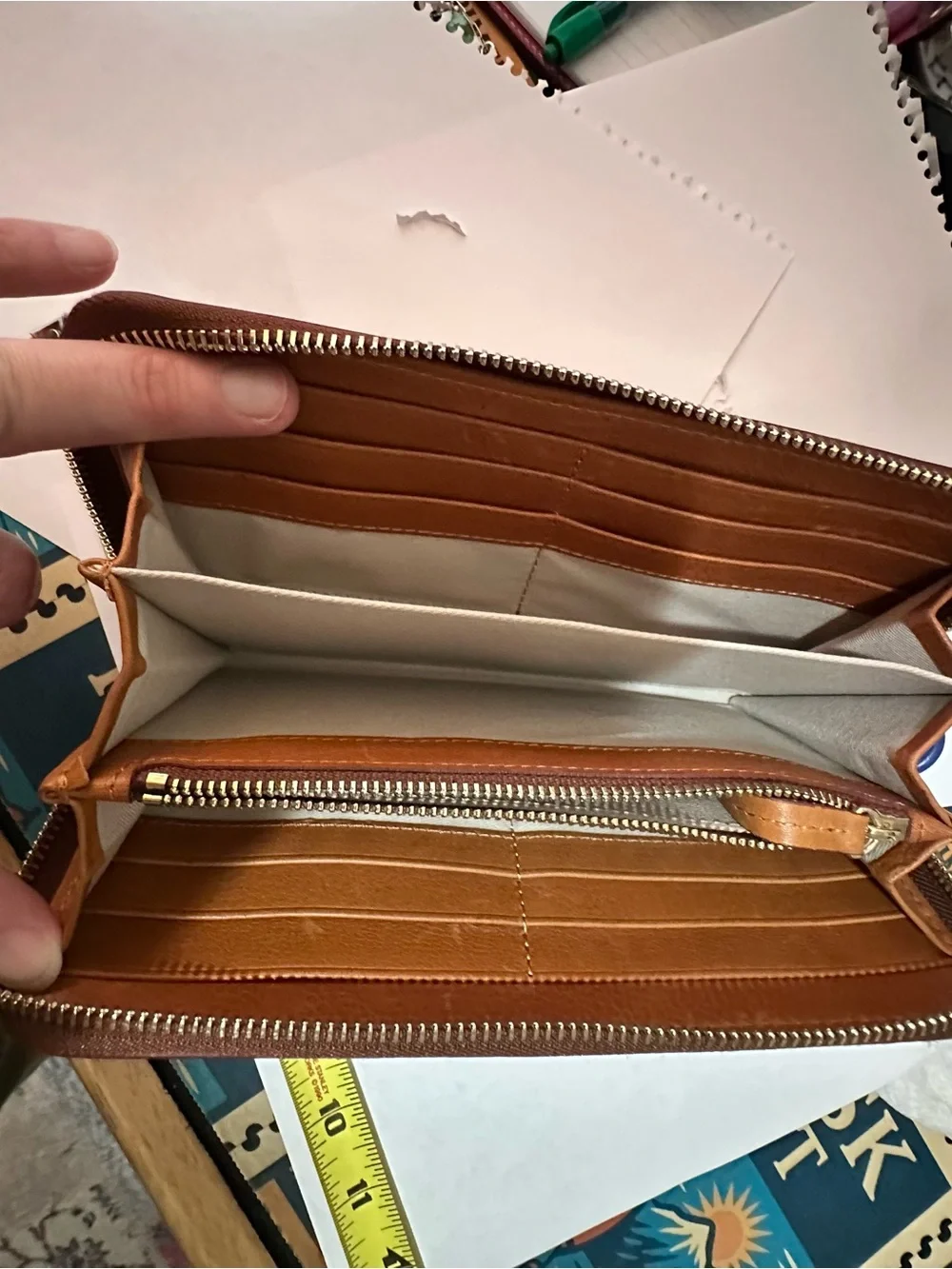 Dooney & Bourke Florentine Leather Chicago Cubs Zip Wallet